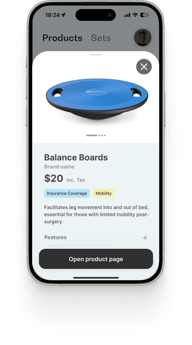 ExtraRx — product detail screen