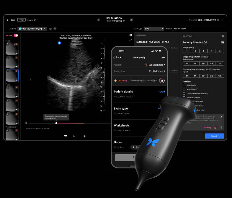 Butterfly Network — mobile experience