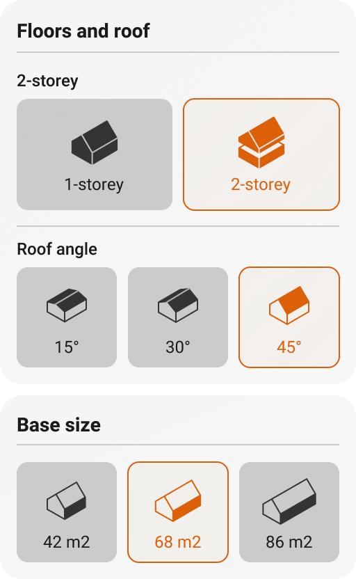 HomeNow — configurator options panel